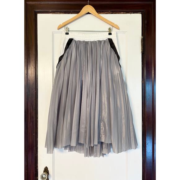 Sacai X Nike Gray Pleated Midi Skirt Nike- Size Medium - Picture 1 of 6